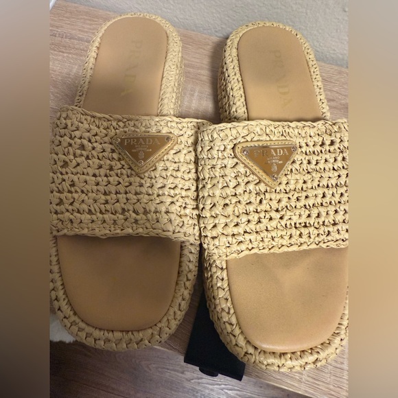 PRADA Raffia Slides - Picture 2 of 5